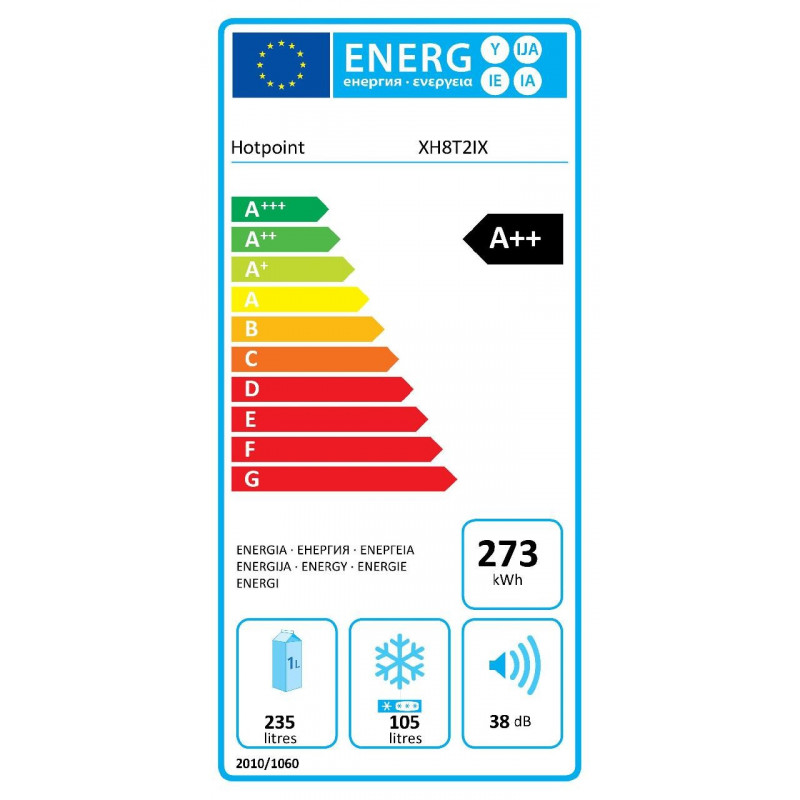 Réfrigérateur congélateur HOTPOINT ARISTON XH8T2IX