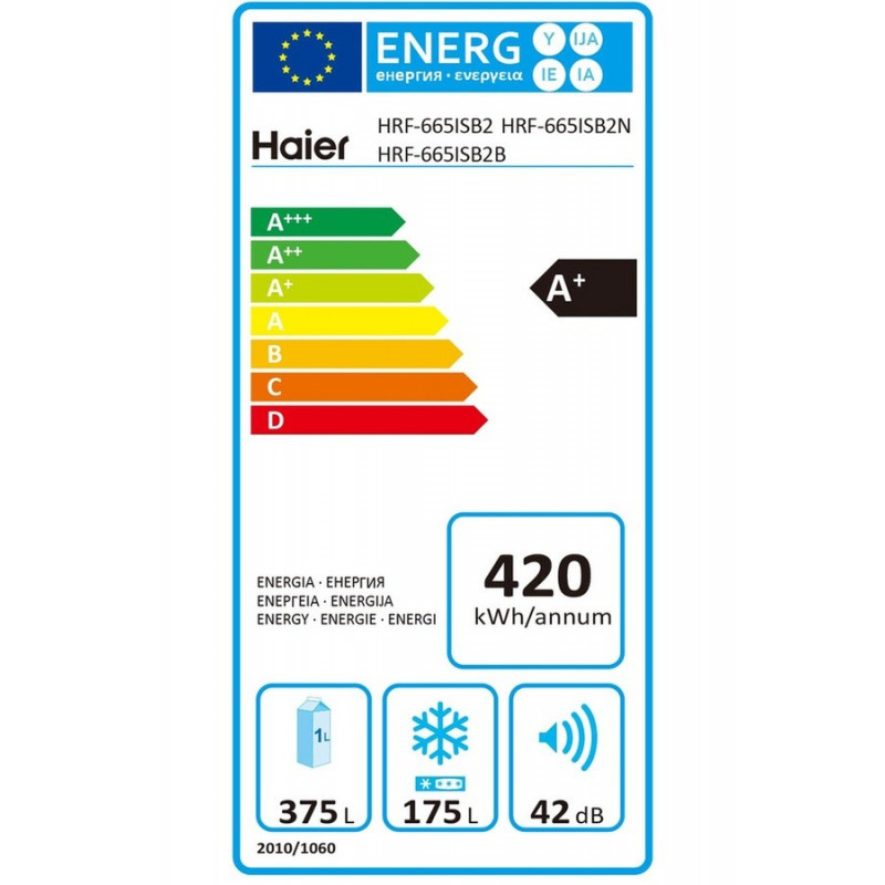Réfrigérateur congélateur HAIER HRF-665ISB2