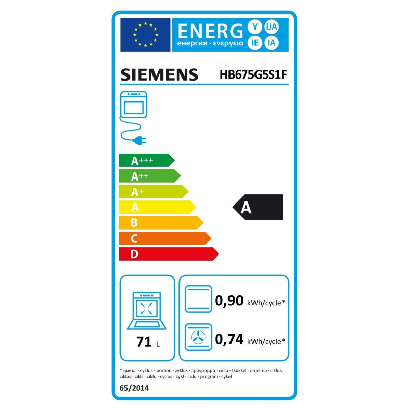 Four SIEMENS HB675G5S1F