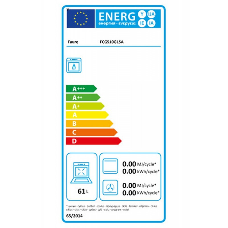 Cuisinière FAURE FCG510G1SA