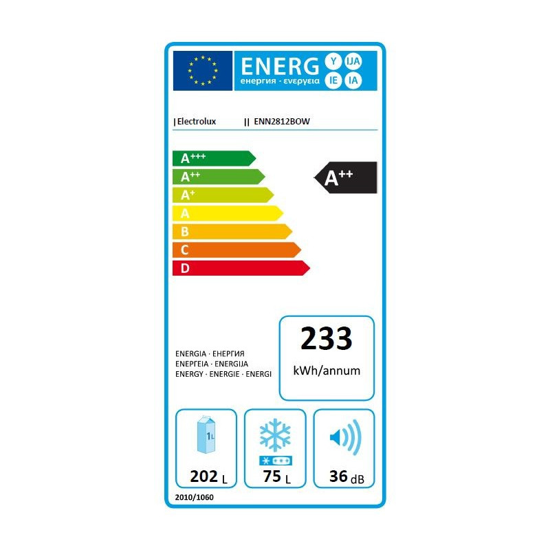 Réfrigérateur congélateur ELECTROLUX ENN2812BOW