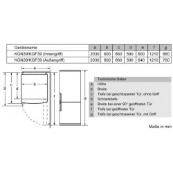 Réfrigérateur congélateur SIEMENS KG39NXI35