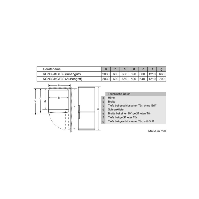 Réfrigérateur congélateur SIEMENS KG39NXI35