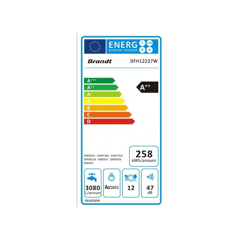Lave Vaisselle BRANDT DFH12227W