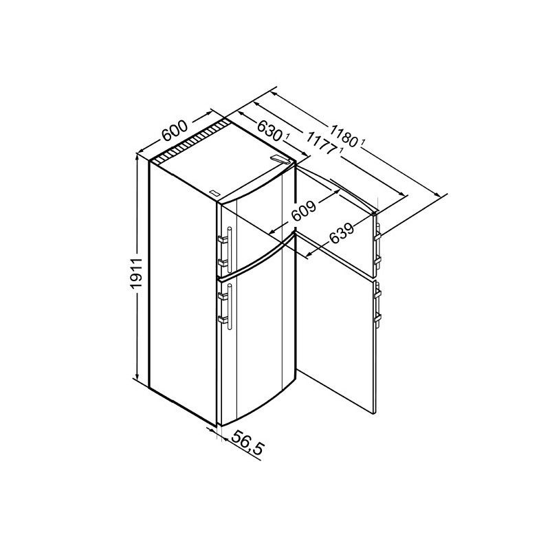 Réfrigérateur congélateur LIEBHERR CTN 3663-21