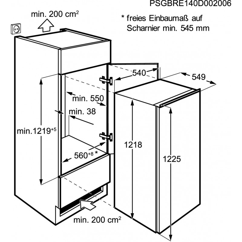 Réfrigérateur AEG SFB51221DS