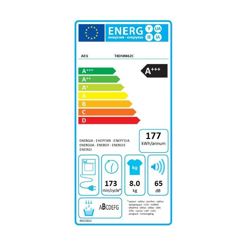 Sèche Linge AEG T8DSR862C