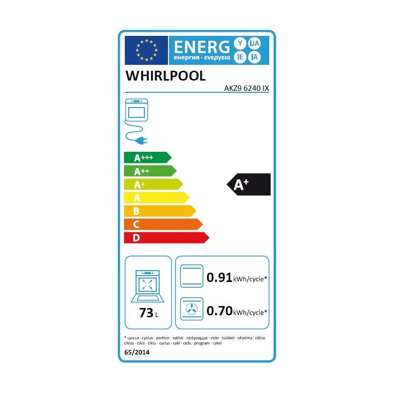 Four WHIRLPOOL AKZ96240IX