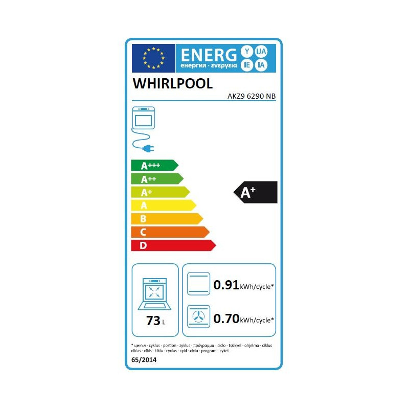 Four WHIRLPOOL AKZ96290NB