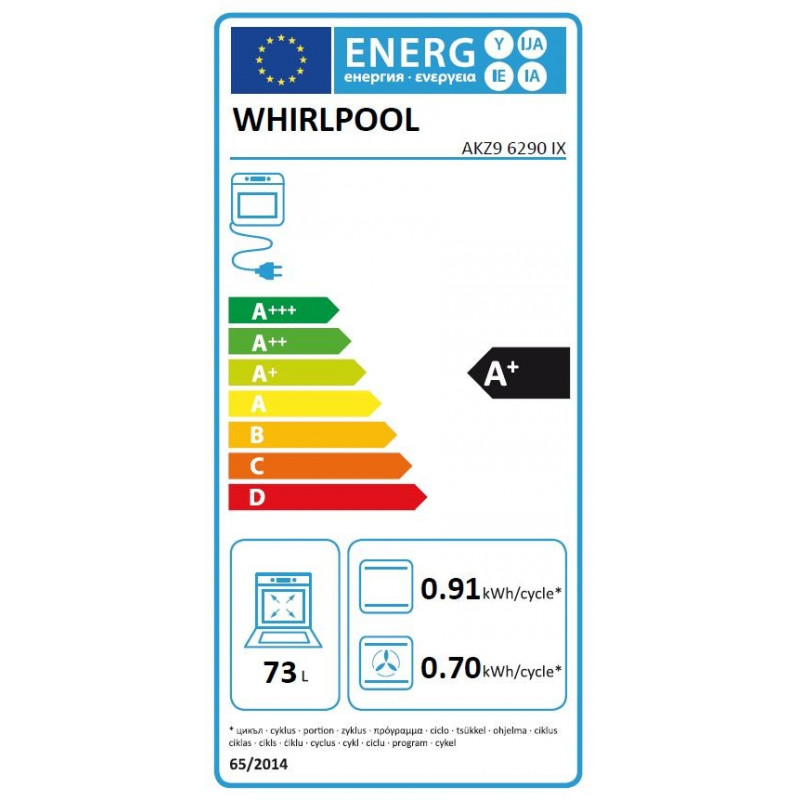 Four WHIRLPOOL AKZ96290IX