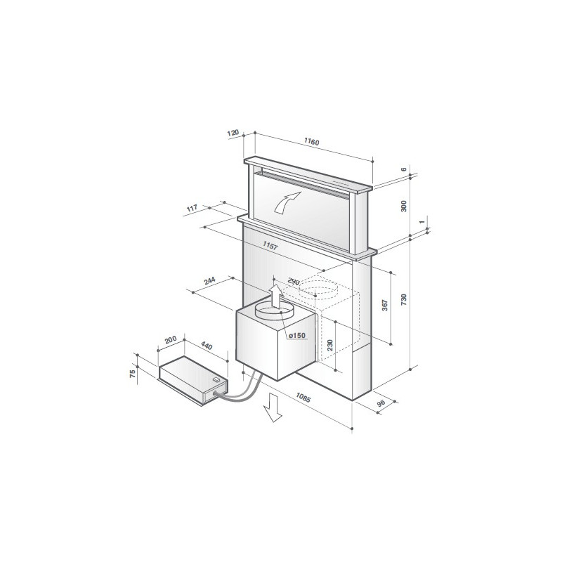 Hotte DE DIETRICH DHD7261B