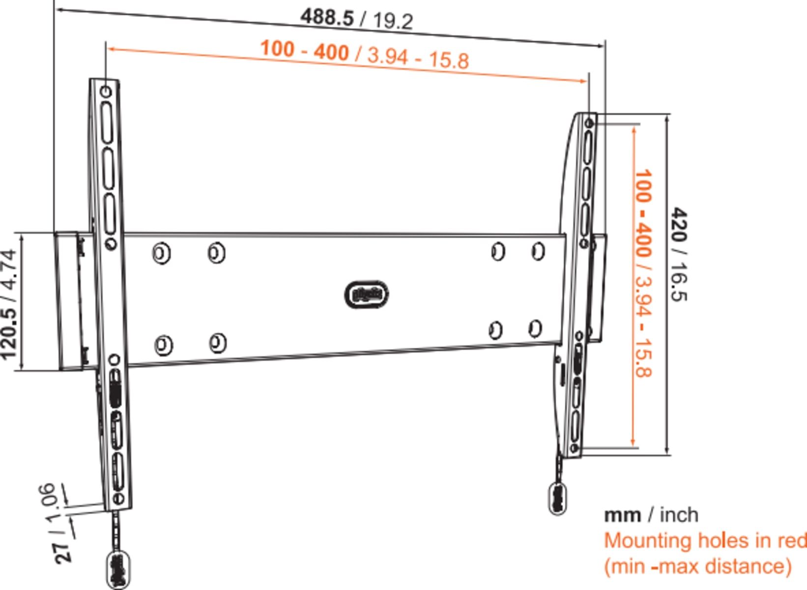 SUPPORT TV VOGEL'S BASE05M