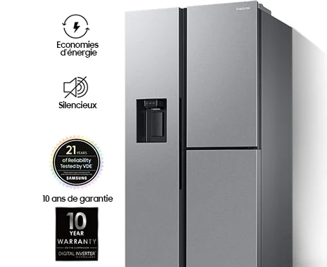 Réfrigérateur américain 645L Froid ventilé inox Samsung RH69B8921S9