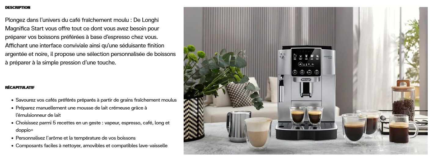 Cafetière automatique Magnifica Start ECAM220.31.SB